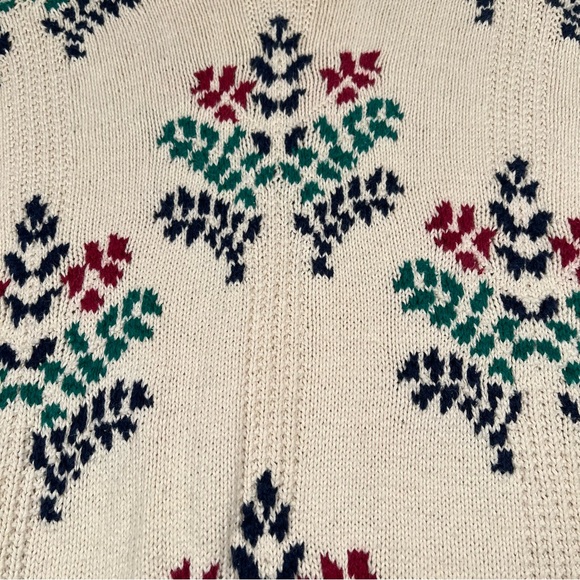 Orvis Vintage Hand Knit Thick Sweater Cream‎ Women's Large - Picture 3 of 12
